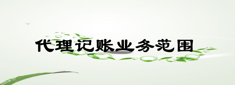 代理记账业务范围 代理记账业务范围