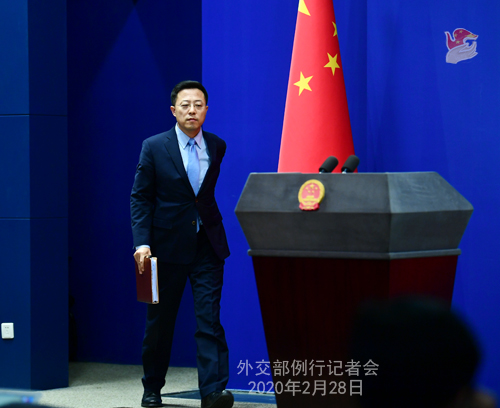 2020年2月28日外交部发言人赵立坚主持例行记者会 2020年2月28日外交部发言人赵立坚主持例行记者会