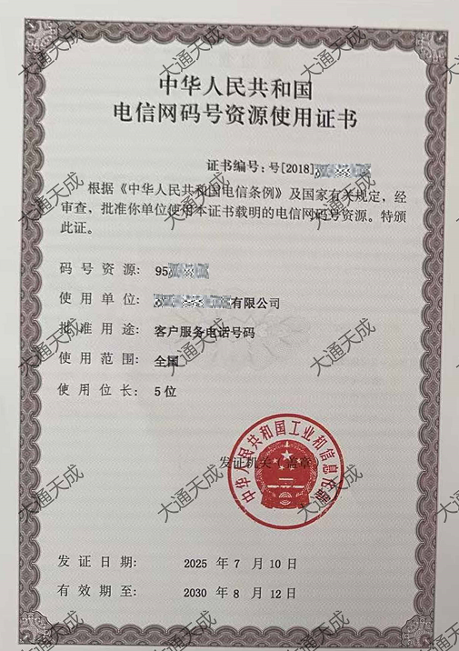 95码号最新办理案例